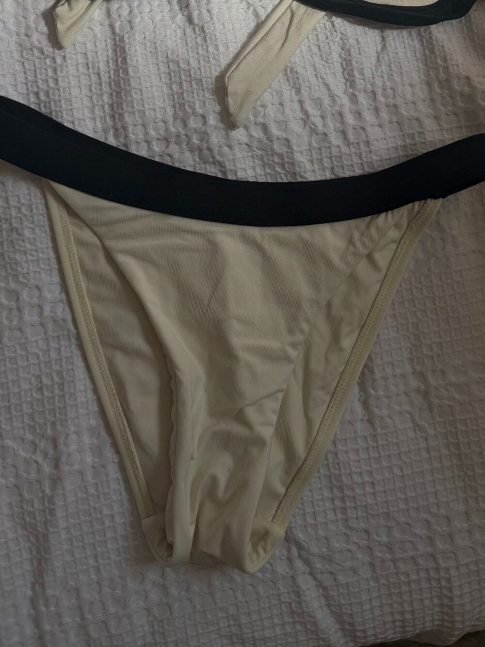 Monday Swimwear Santorini BOTTOM ONLY - Ivory/Black